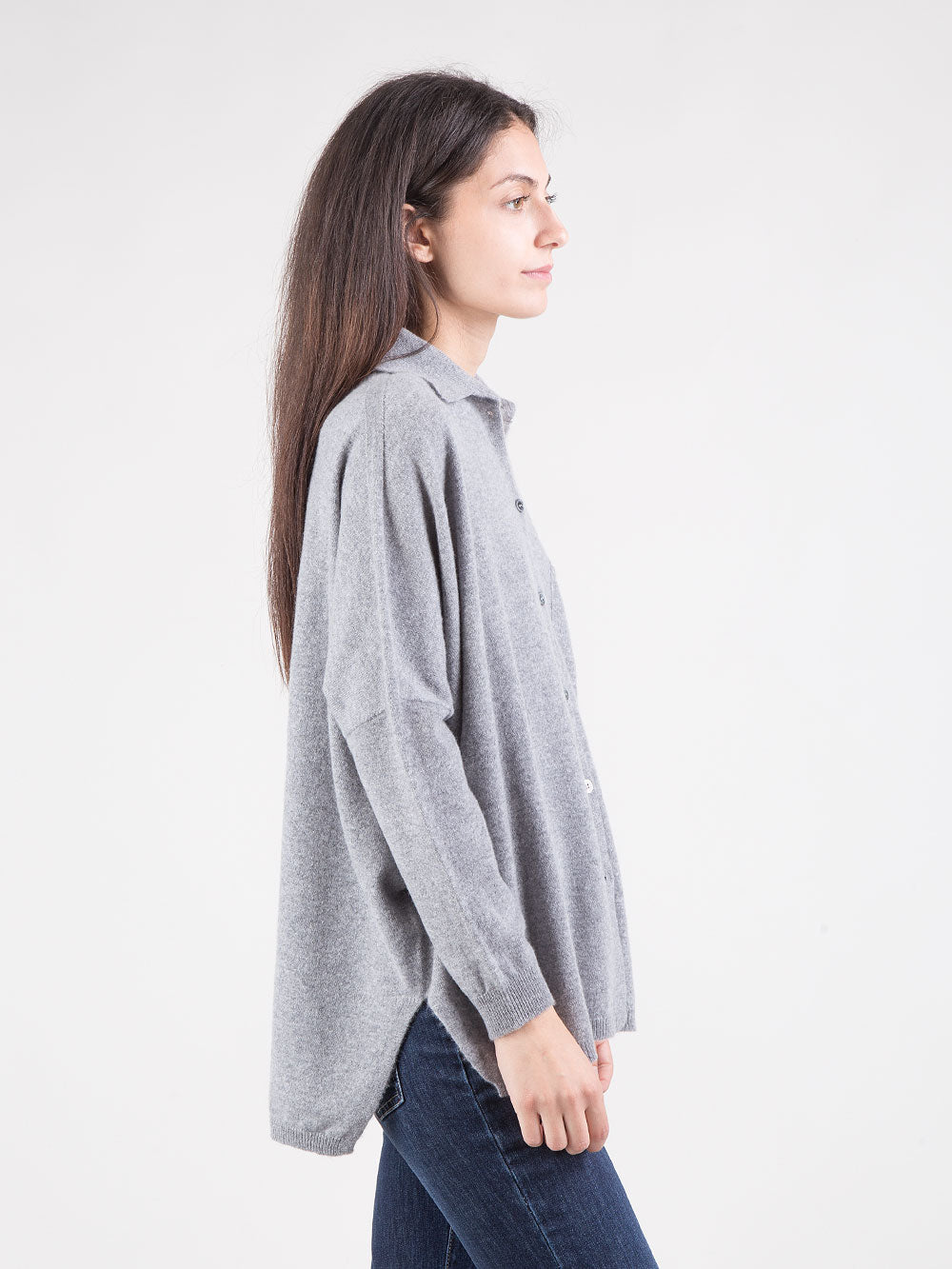 Maxi maglia camicia