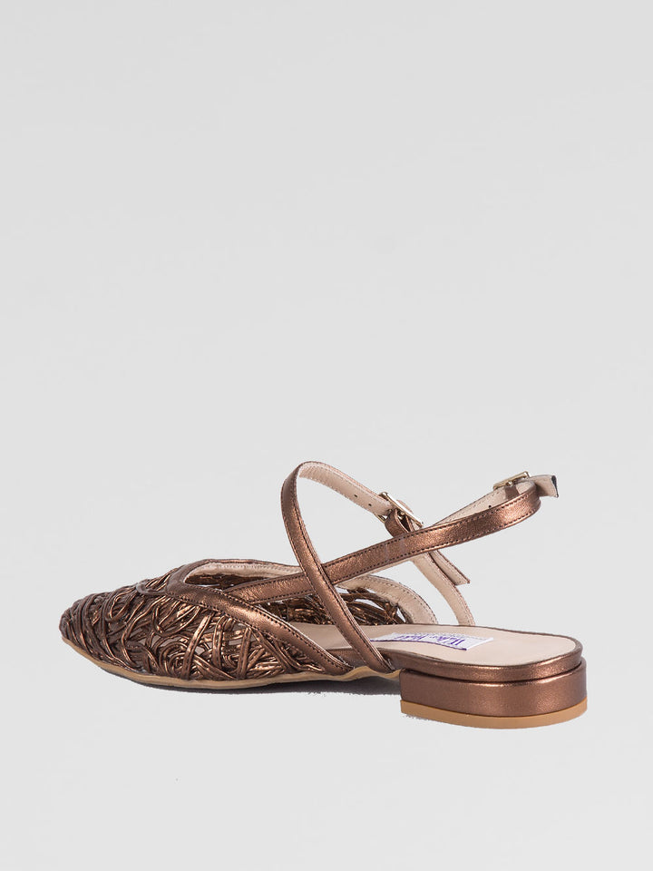 Ballerina slingback con intreccio