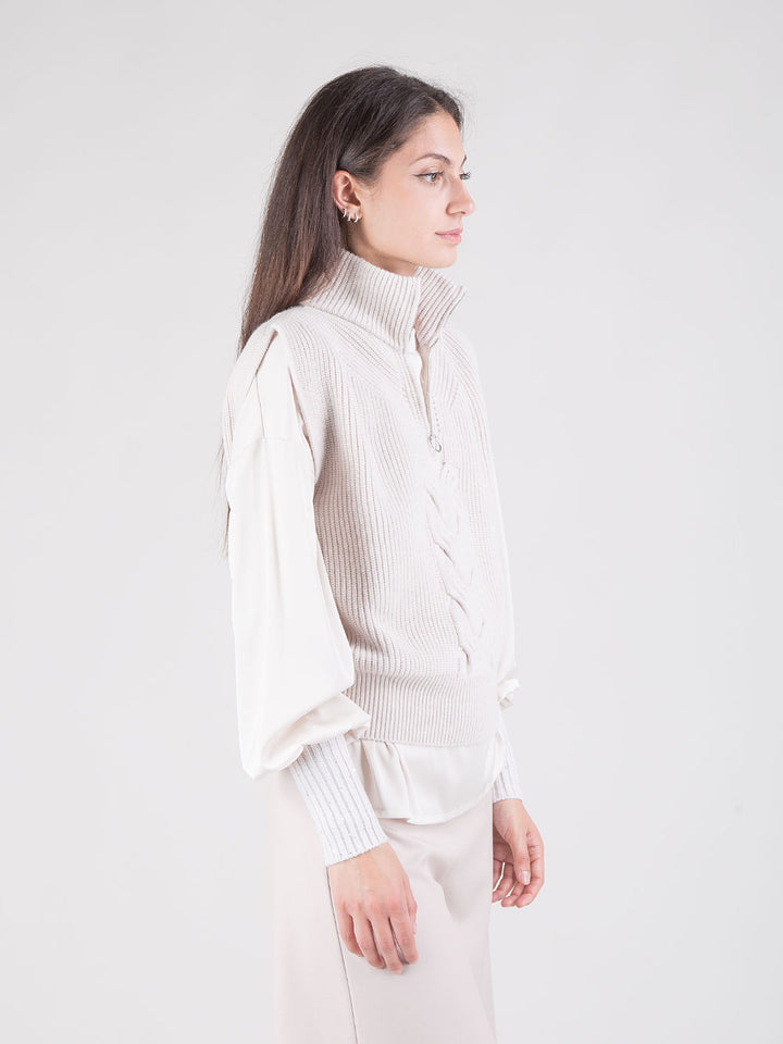 Gilet treccia