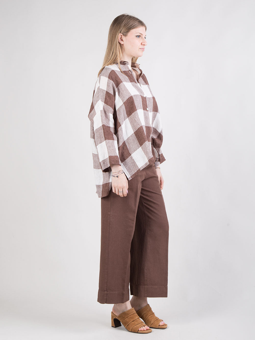 Pantalone ampio in gabardine