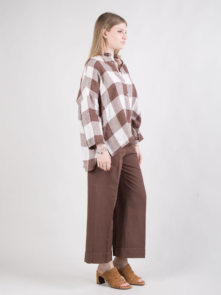 Pantalone ampio in gabardine