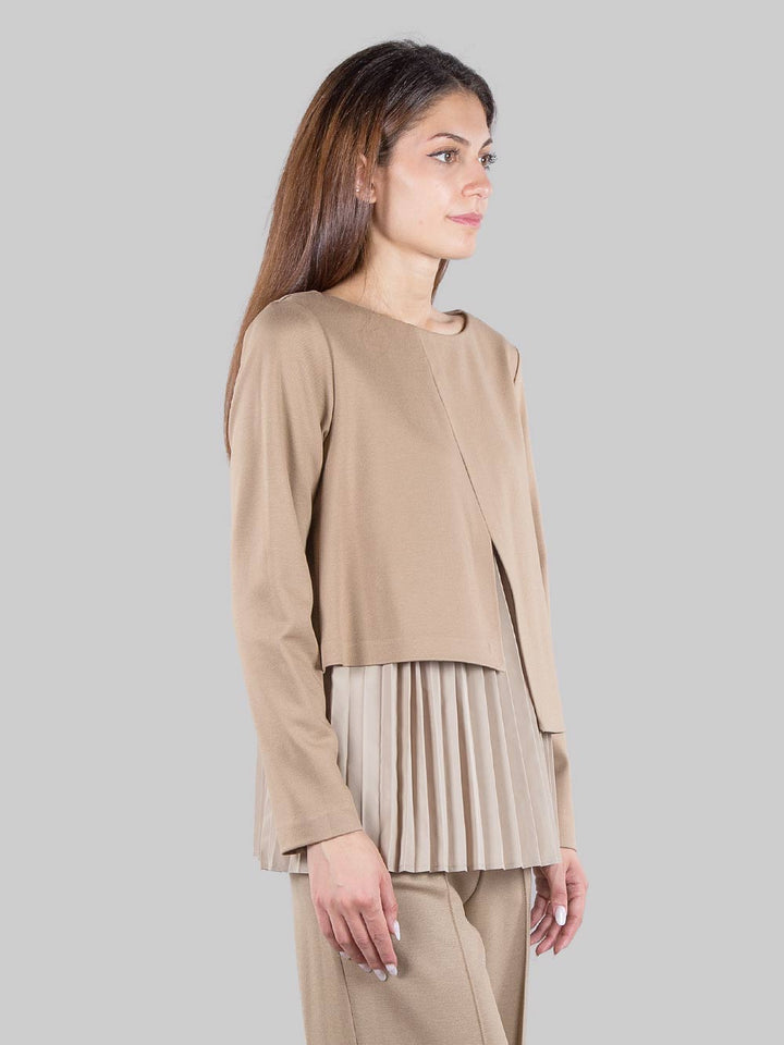 Pleated sweater