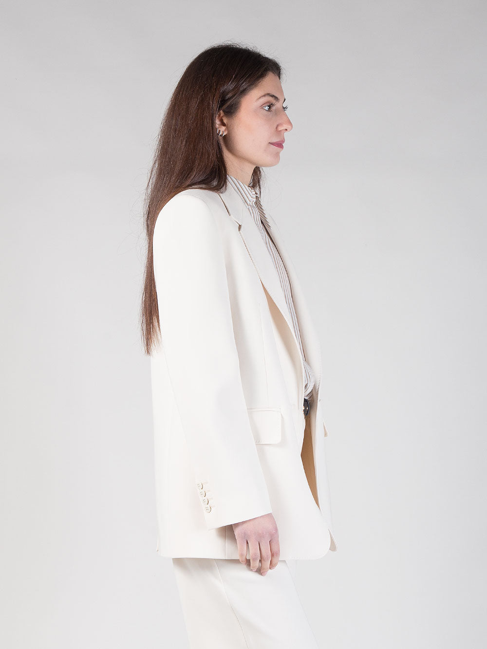 Blazer bosco monopetto in cady