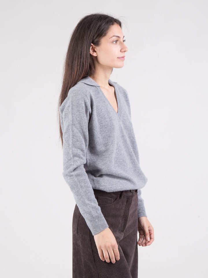 Maglia polo in cashmere