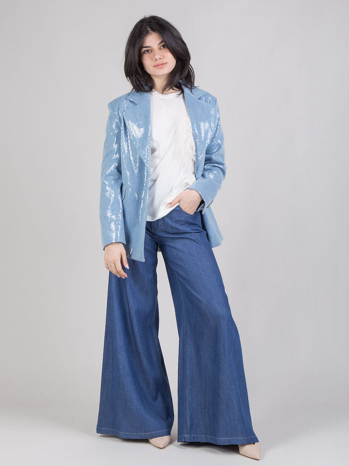 Giacca denim paillettes