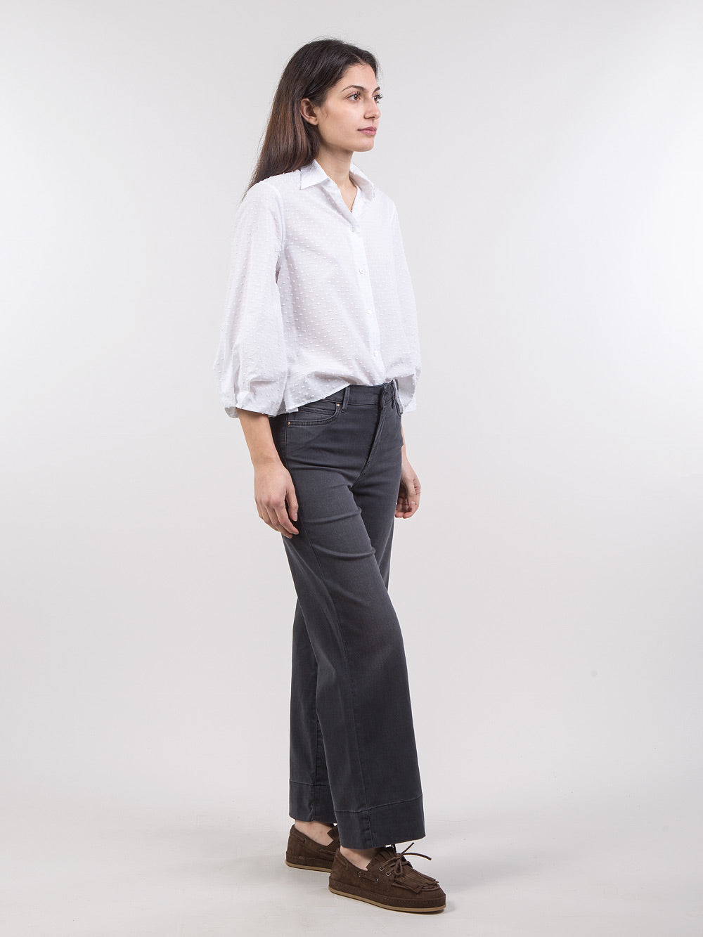 Pantaloni palazzo crop