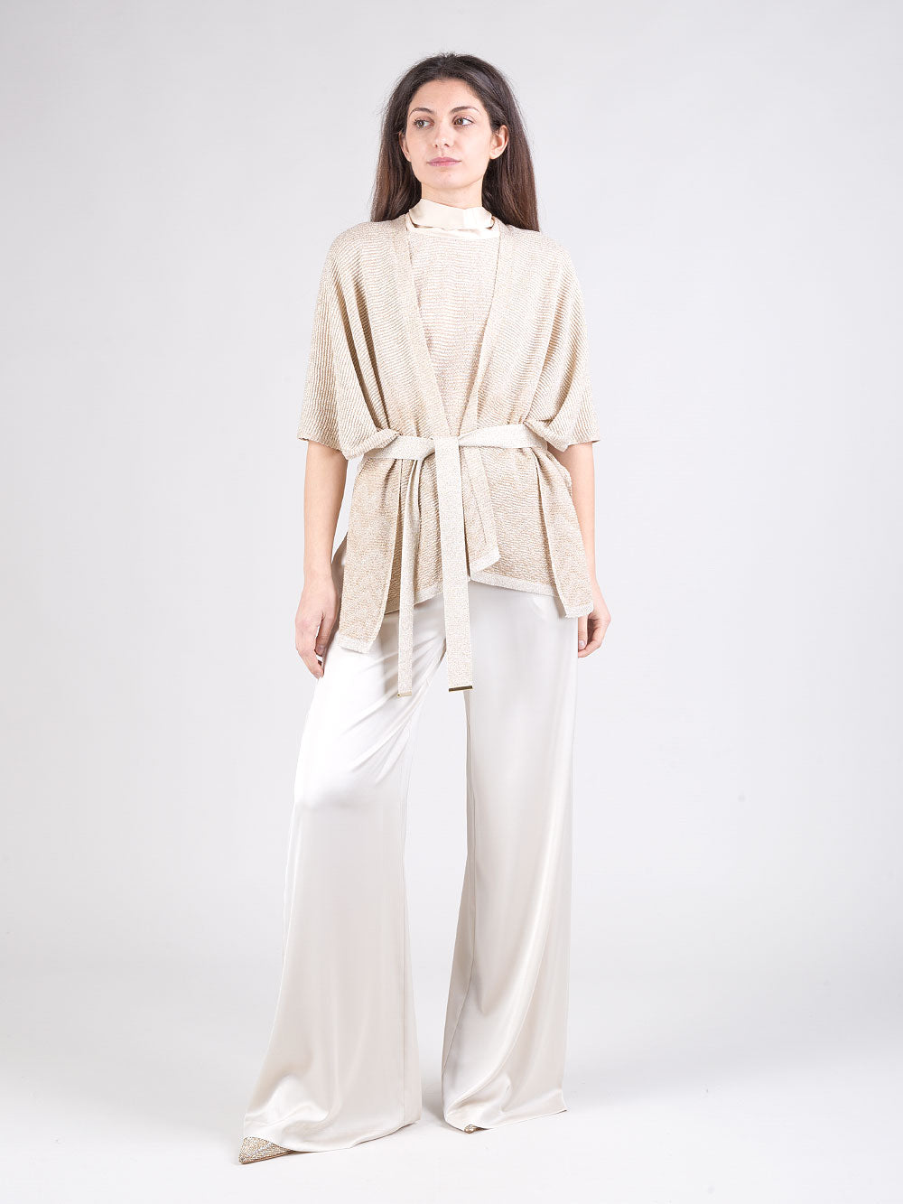Poncho in lurex