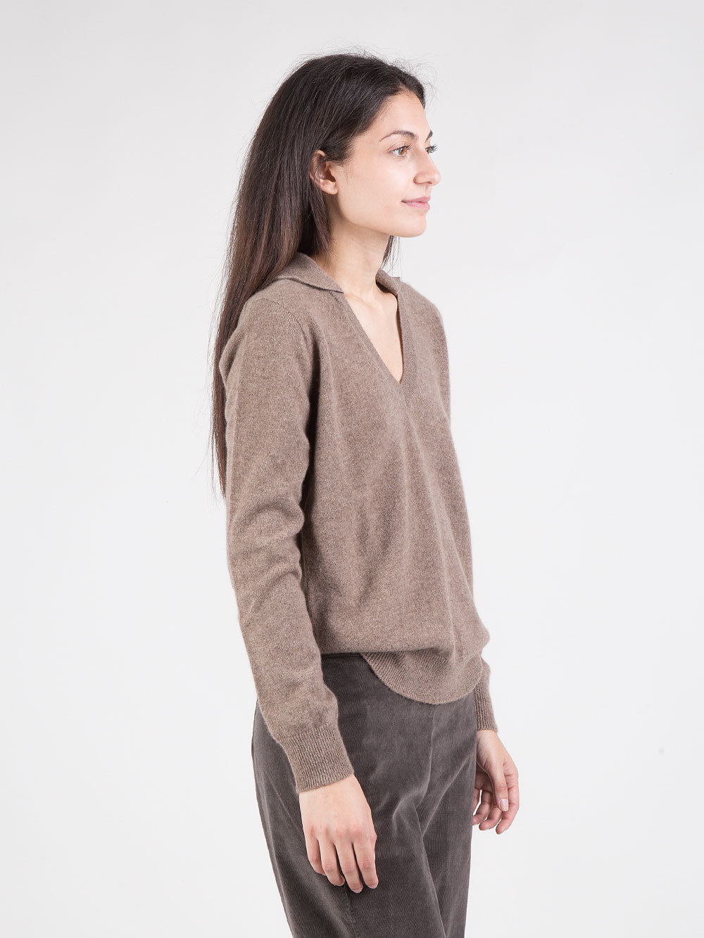 Maglia polo in cashmere