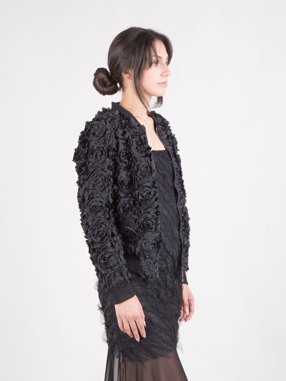 BOMBER IN TULLE DI ROSE