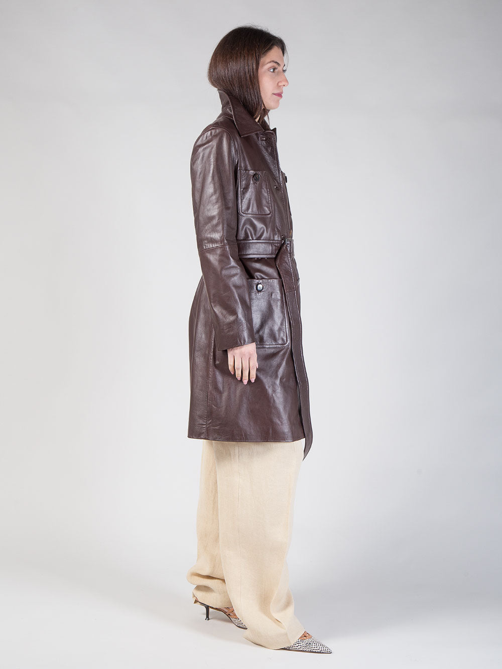 Giacca amaca in pelle