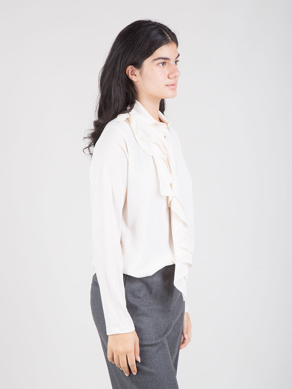 Camicia con ruches