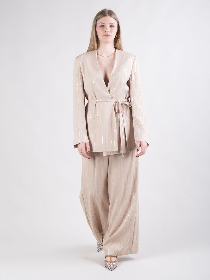 Completo giacca e pantalone con paillettes