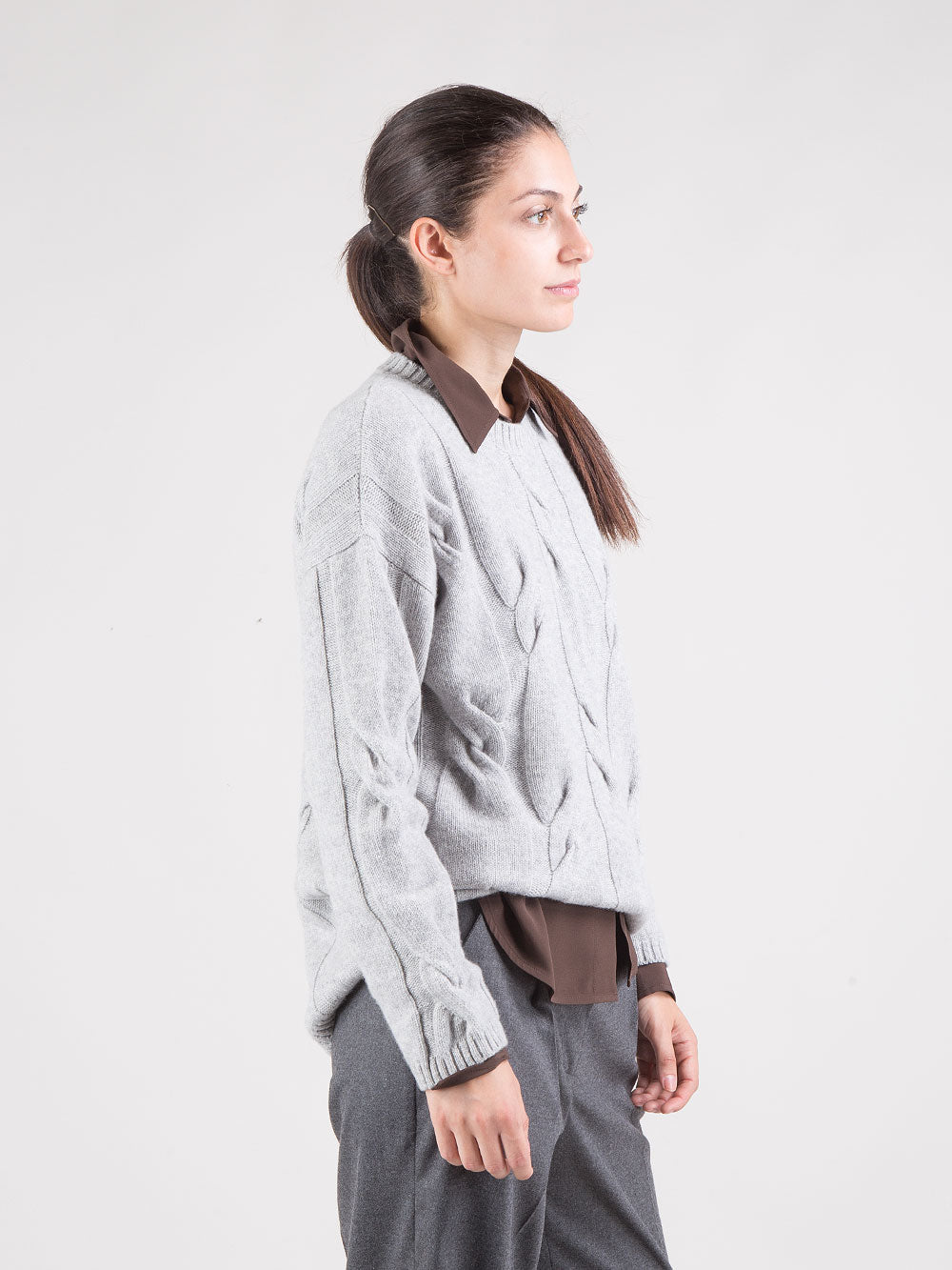 Maglione a trecce