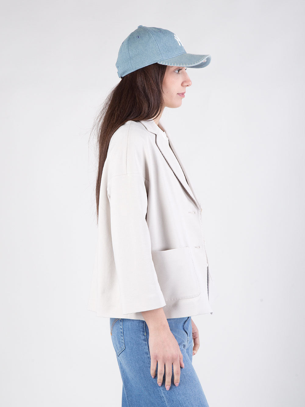 Giacca a cappa in felpa