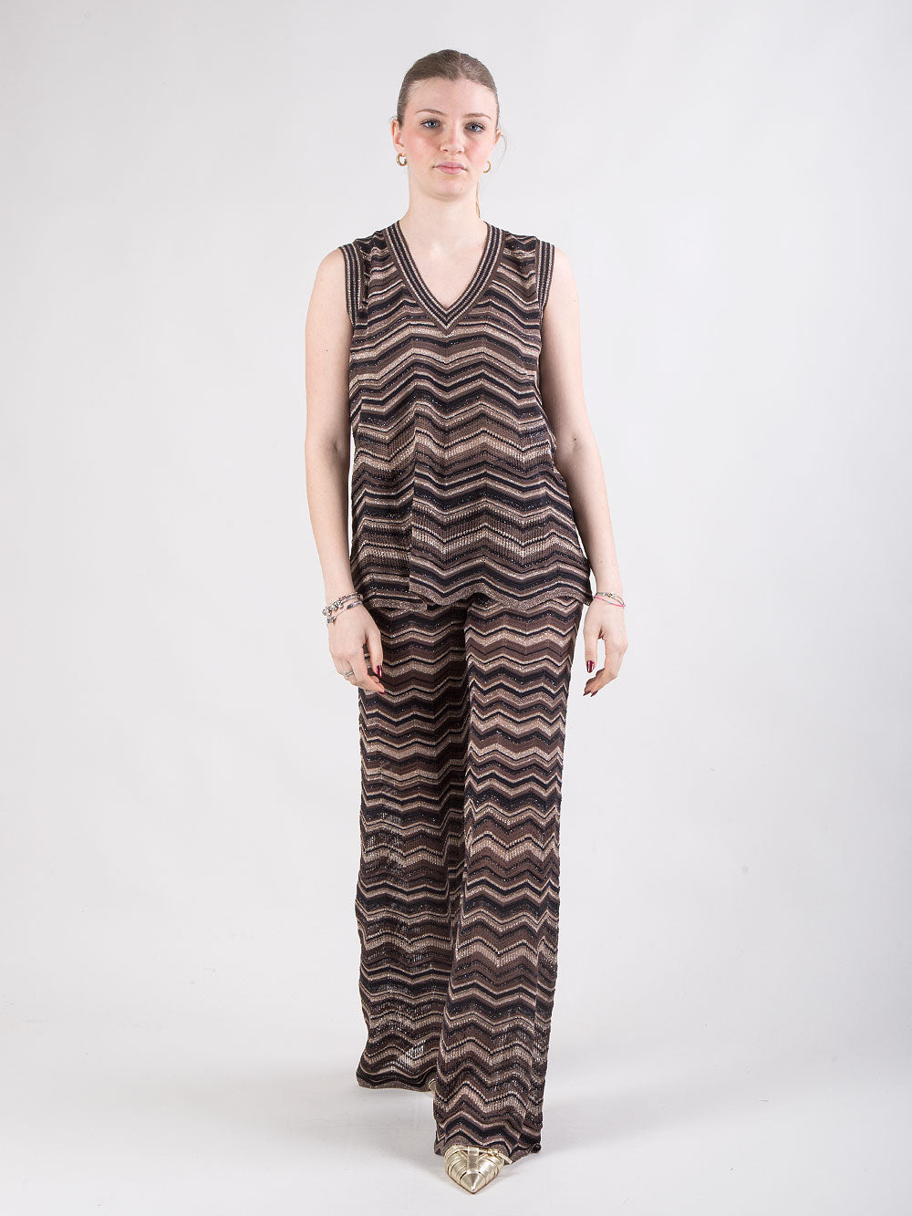 Completo traforato lungo in lurex