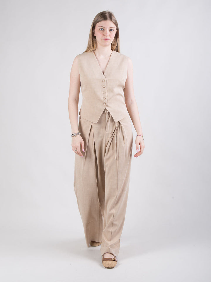 Pantaloni a gamba larga con pinces