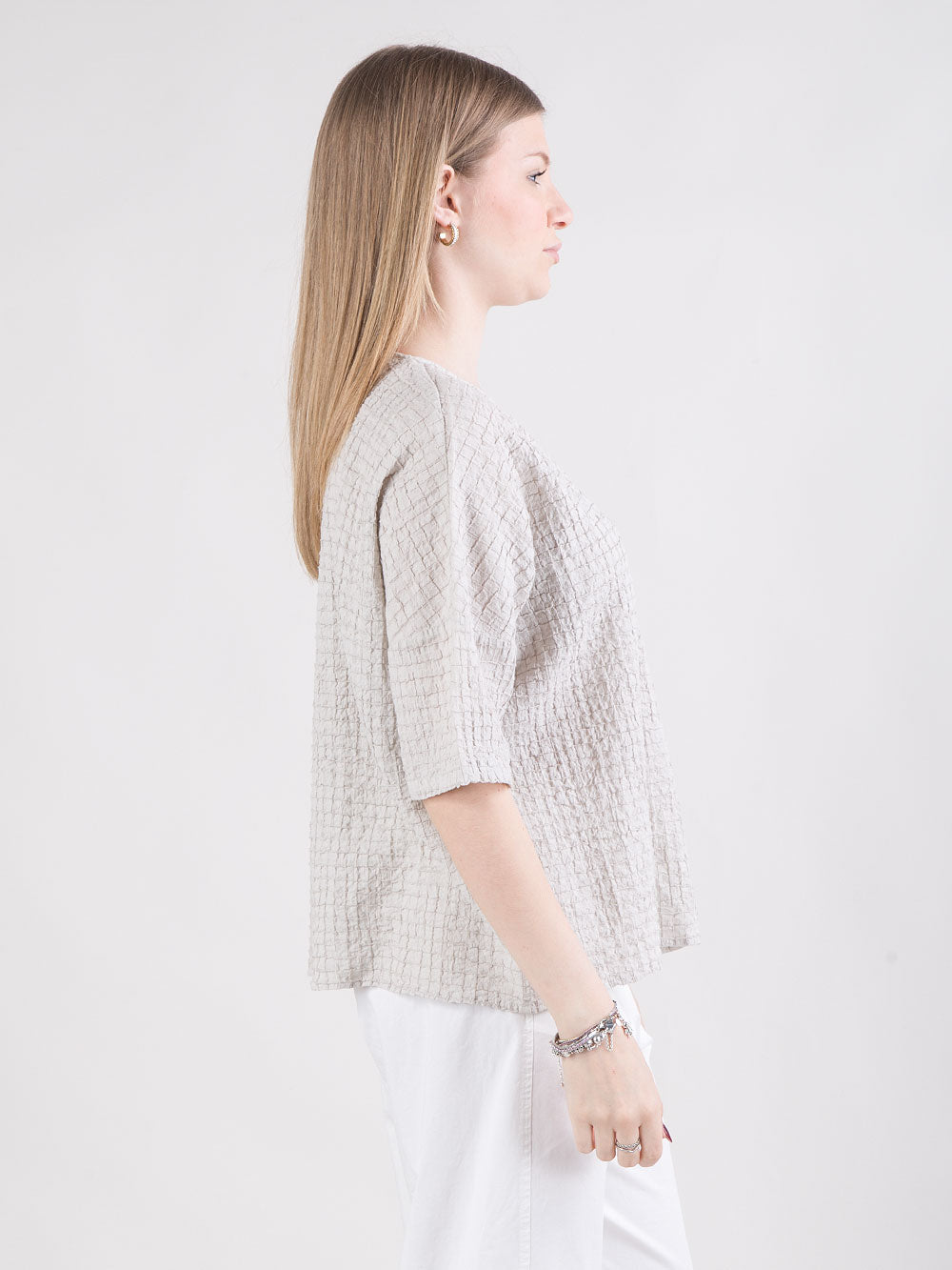 Blusa boxy in cotone