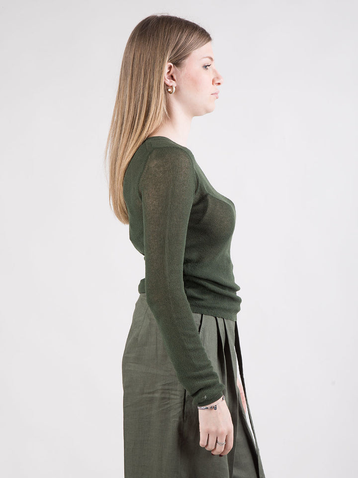 Maglia aderente verde