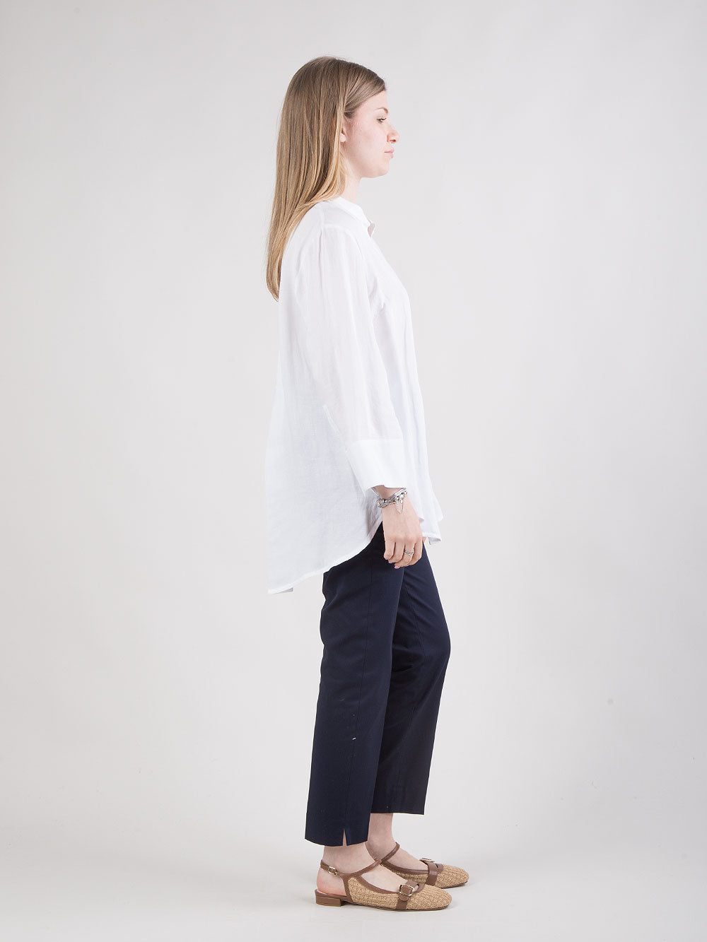 Camicia con collo alla coreana