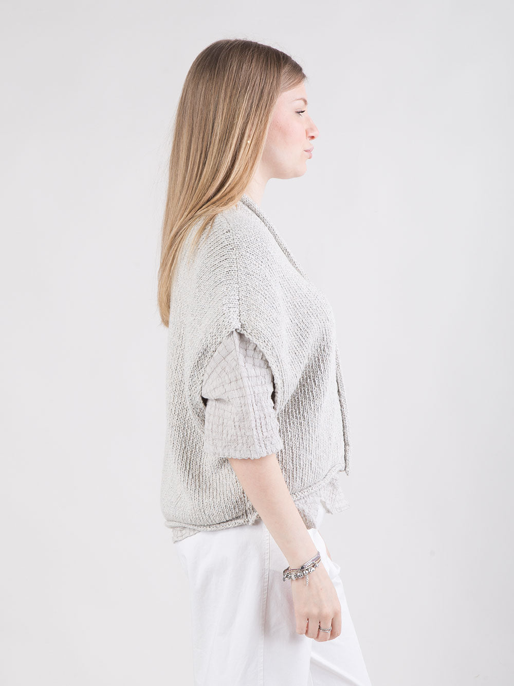 Poncho gilet boxy in cotone