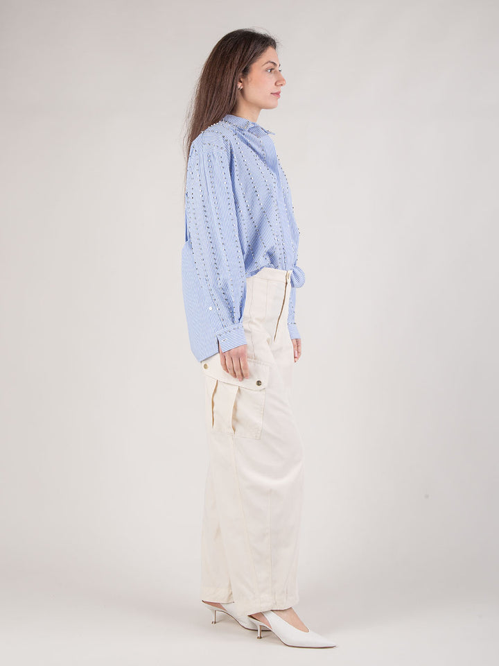 Pantaloni in twill di cotone