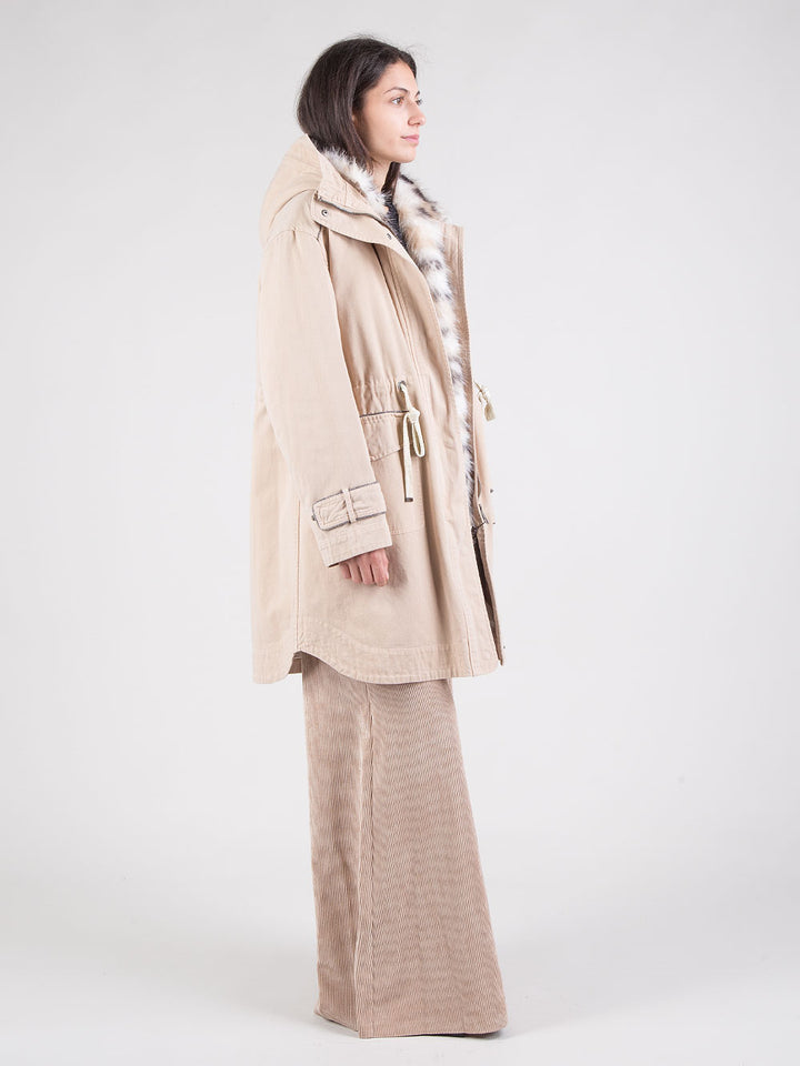 Parka con ecopelliccia