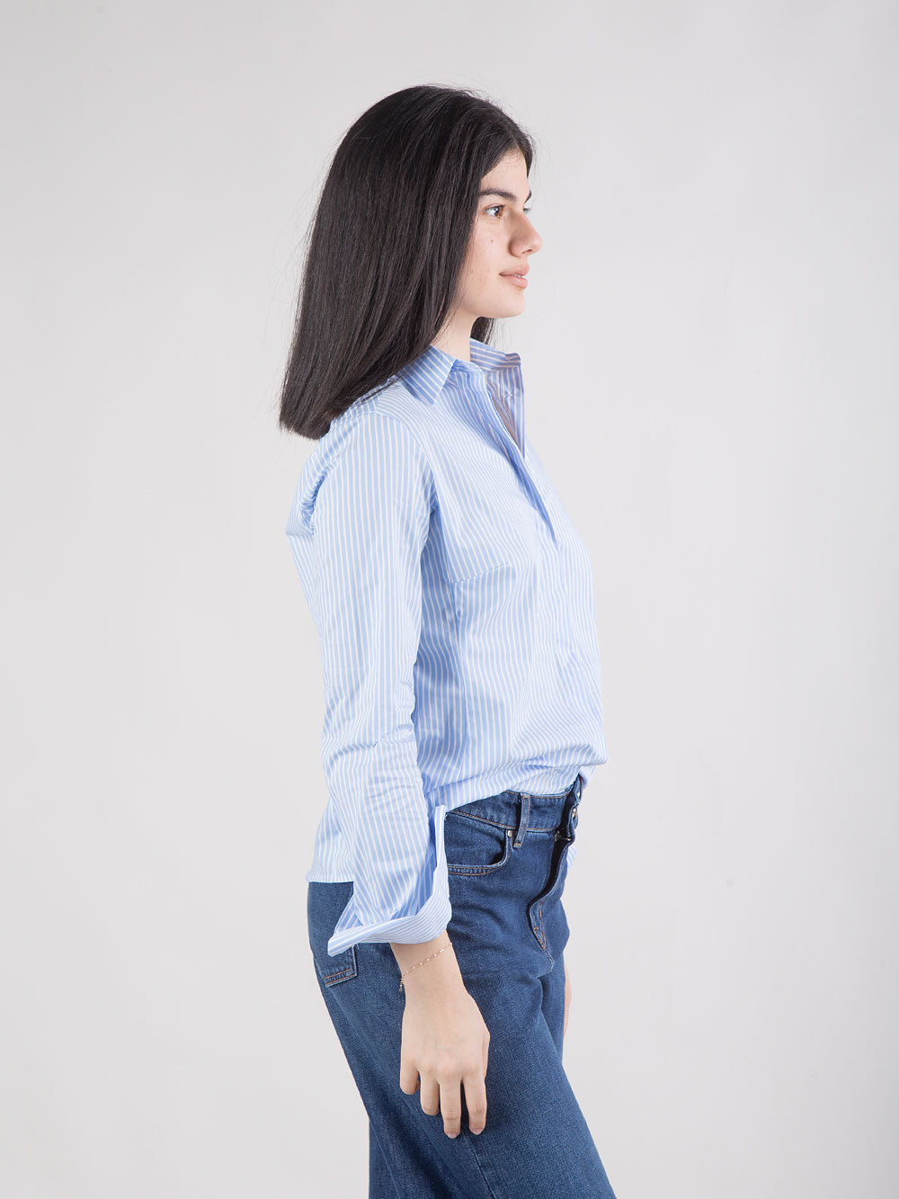 Camicia slim fit a righe in cotone