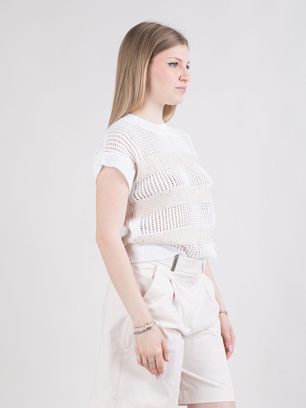 Gilet con micropaillettes