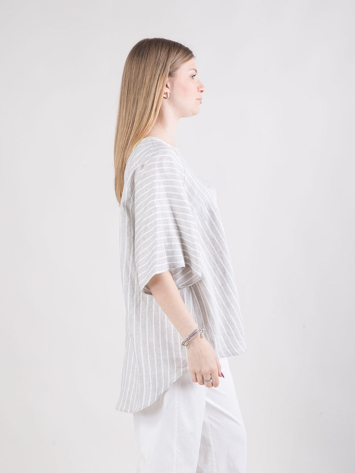 Blusa over a righe