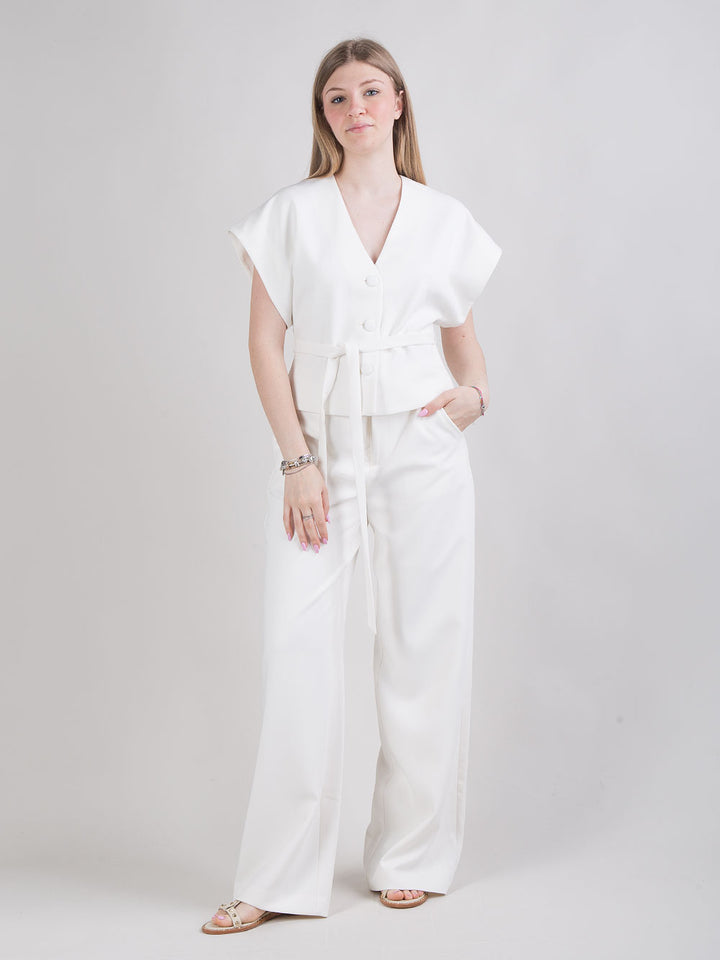 Completo bianco camicia e pantalone