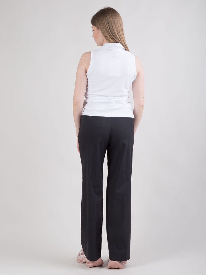 Pantalone chino a palazzo in gabardine