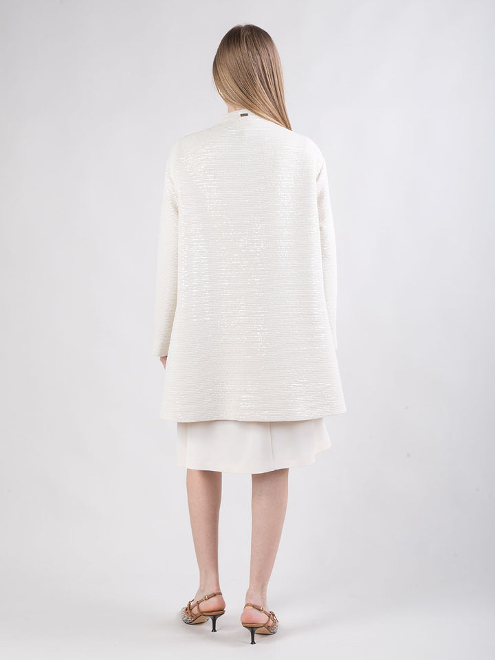 Cappotto in georgette con paillettes
