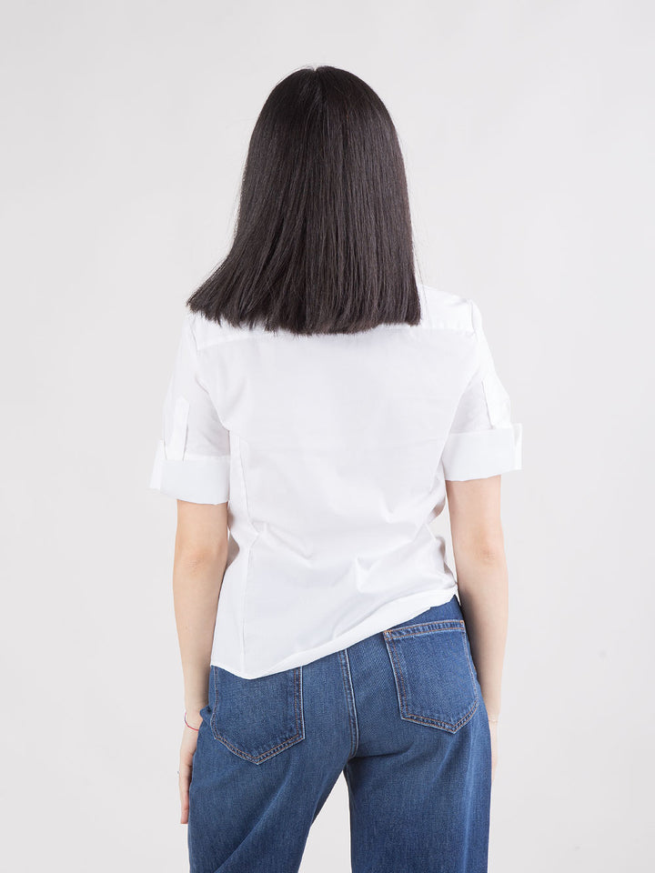 Camicia in popeline di cotone stretch