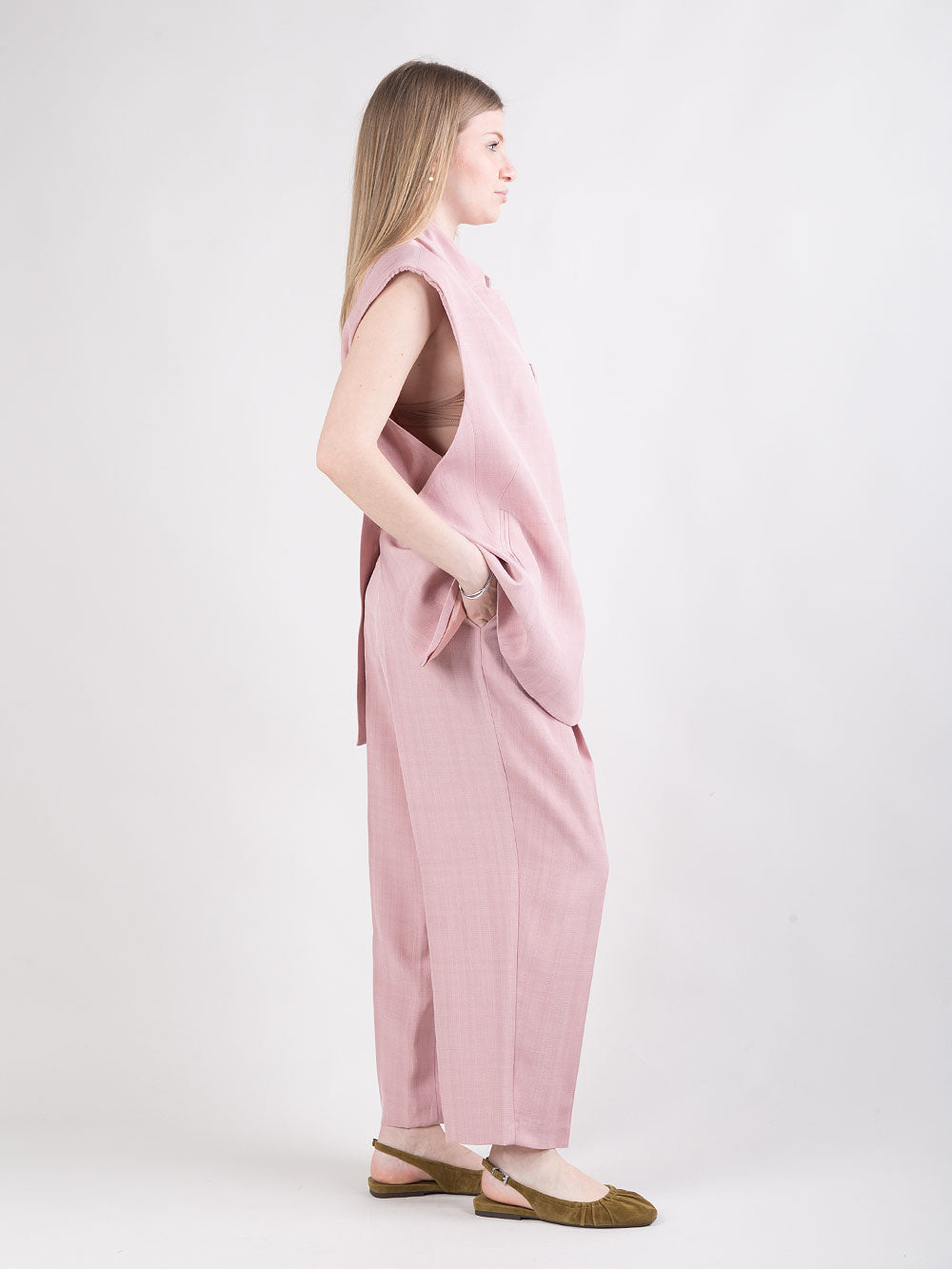 Completo gilet e pantalone oversize