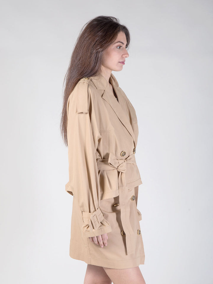 Trench corto asimmetrico