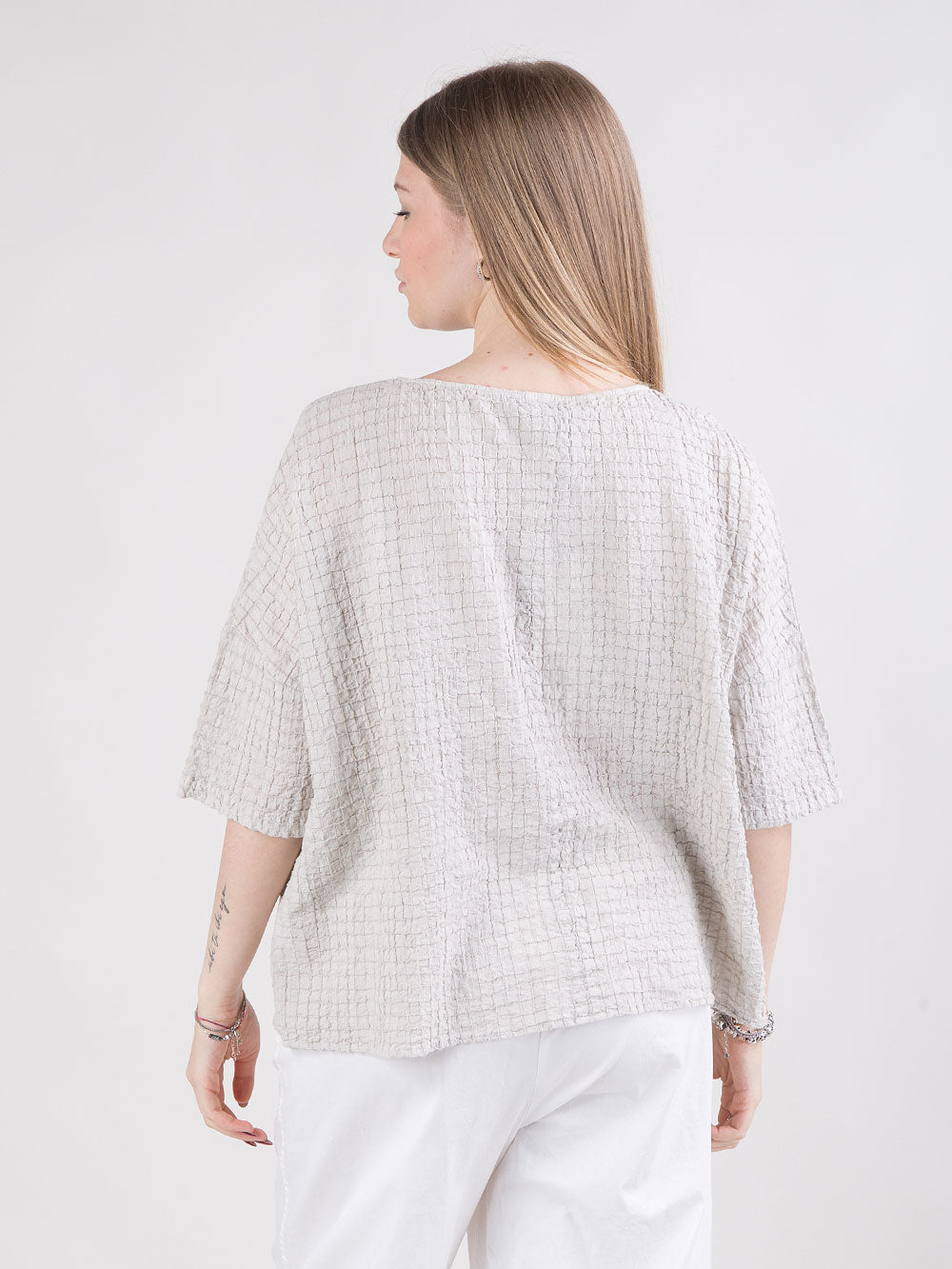 Blusa boxy in cotone