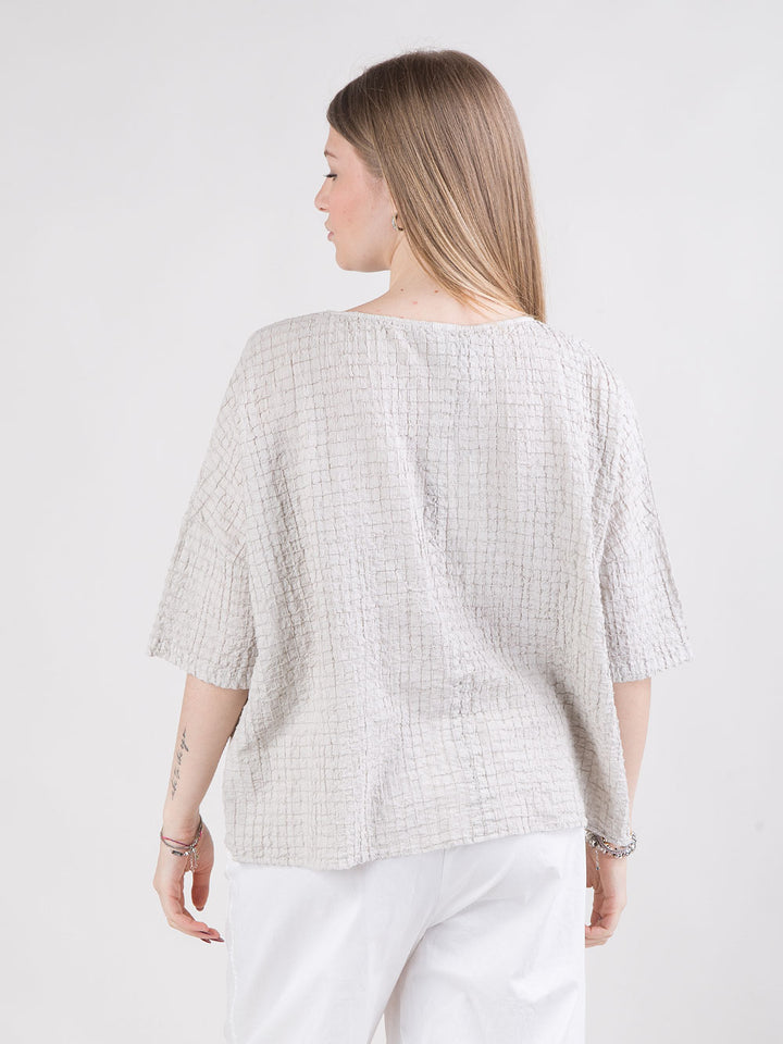 Blusa boxy in cotone