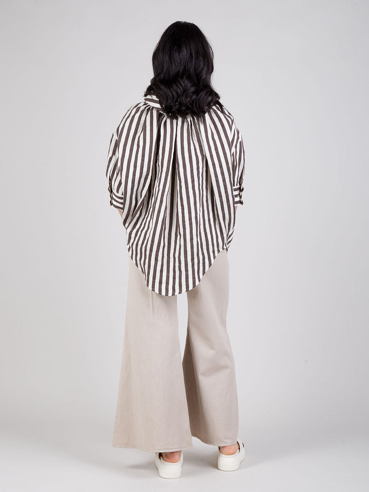 Camicia lunga a righe
