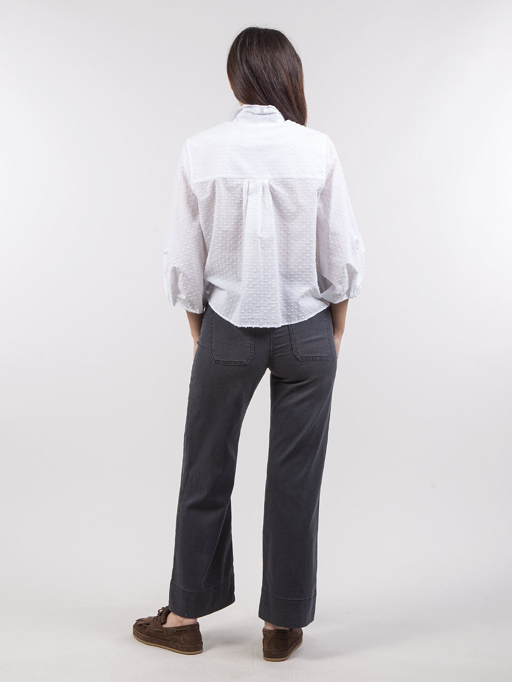 Pantaloni palazzo crop
