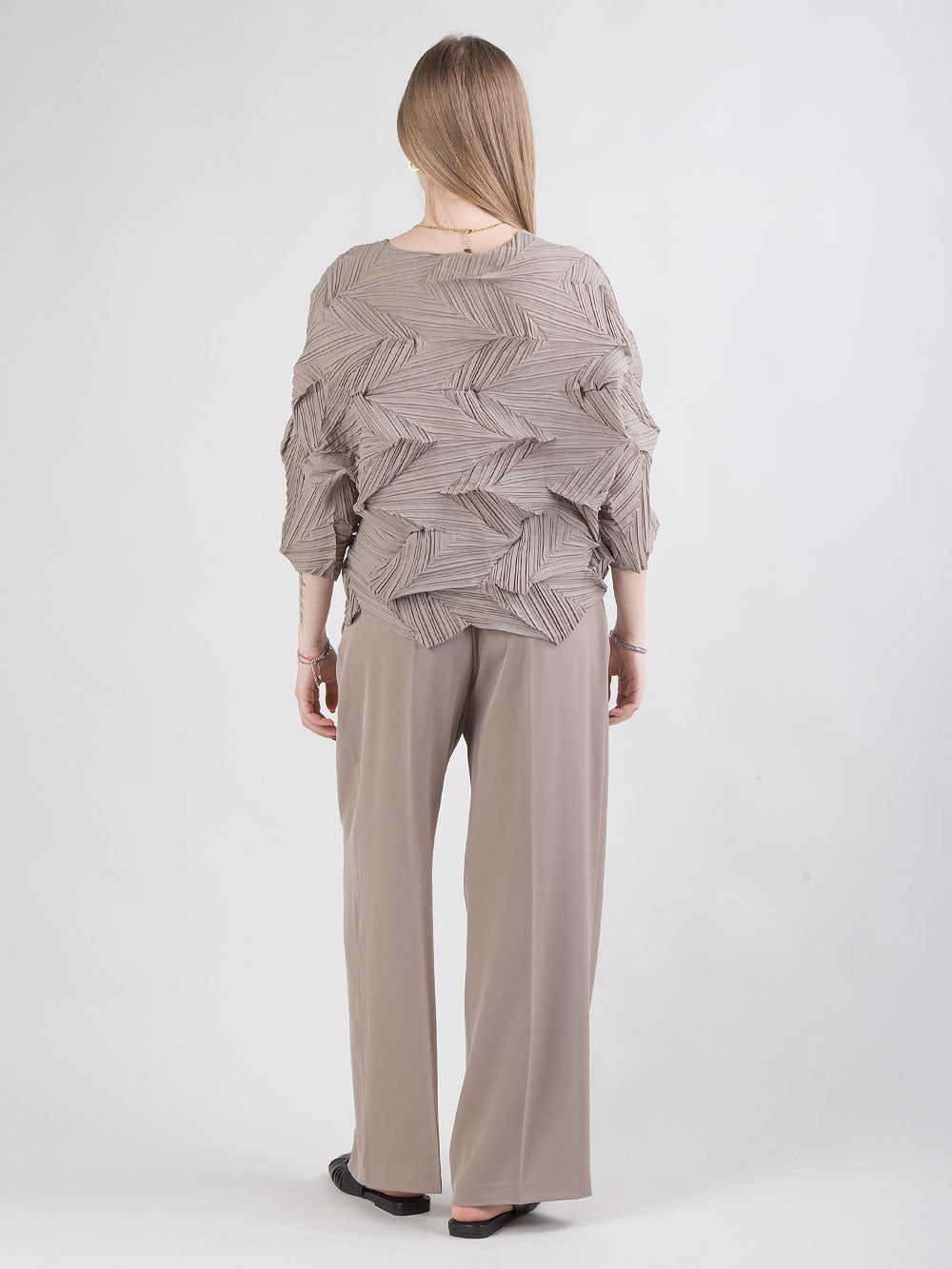 Pantalone dritto a gamba larga