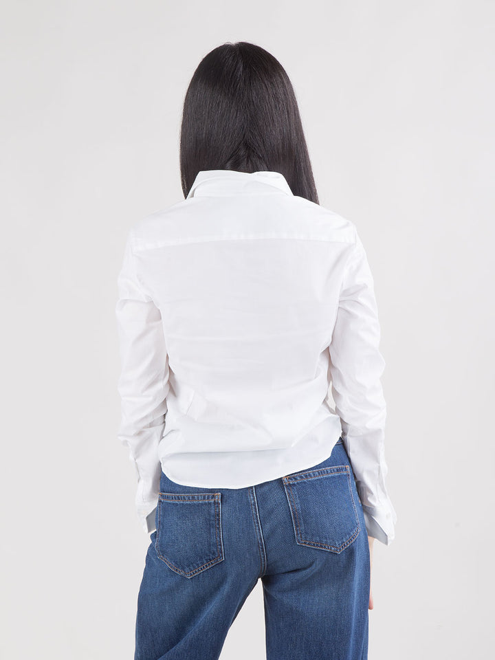 Camicia slim fit bianca in cotone