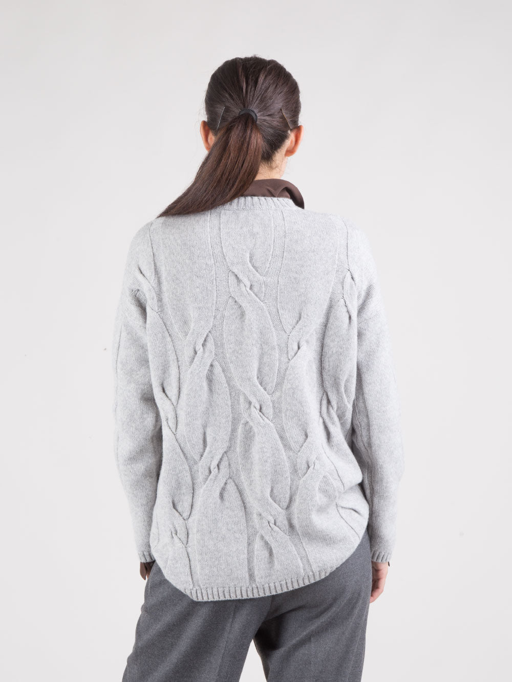 Maglione a trecce