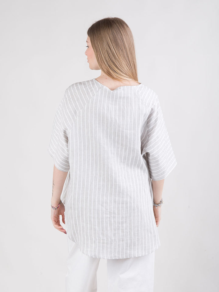 Blusa over a righe