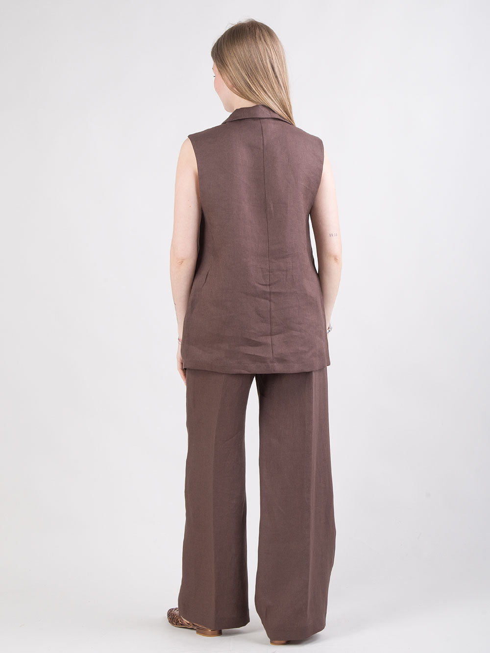 Pantalone palazzo in lino