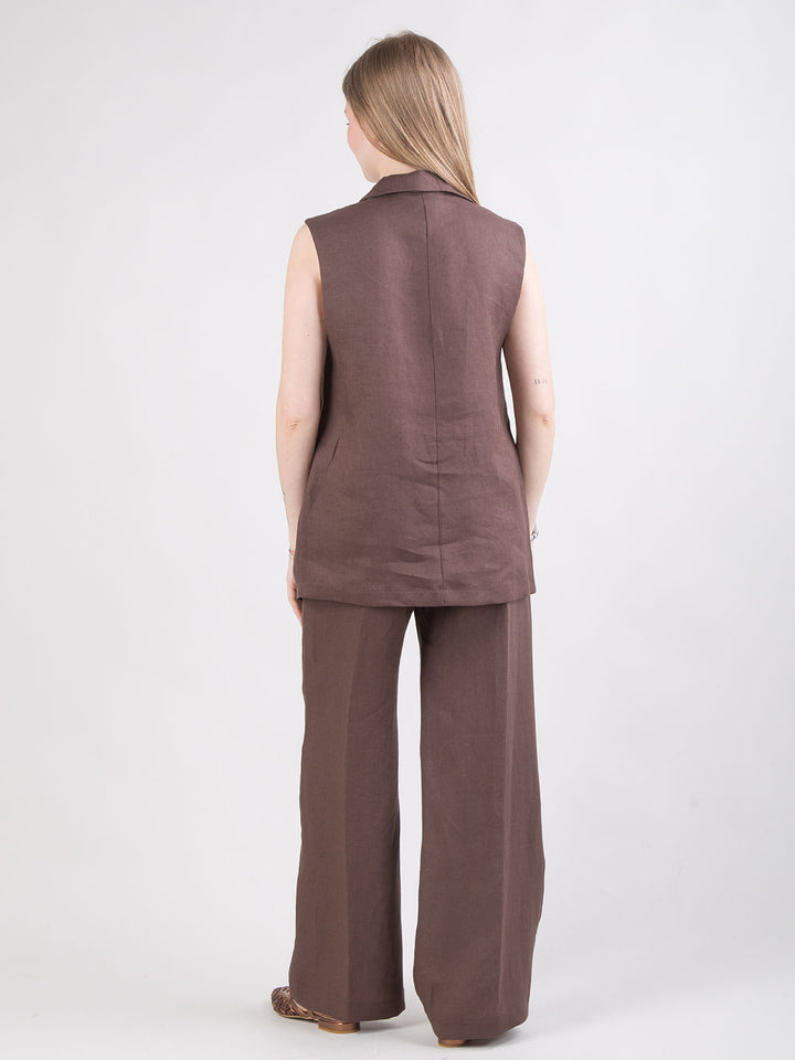 Pantalone palazzo in lino