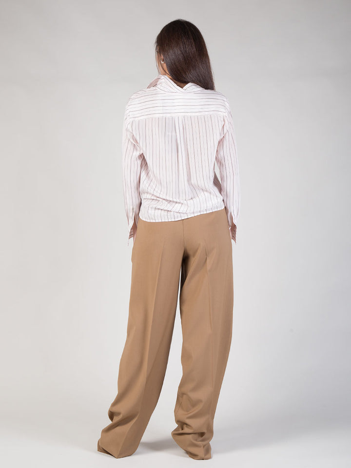 Pantalone bacio fluido in lana