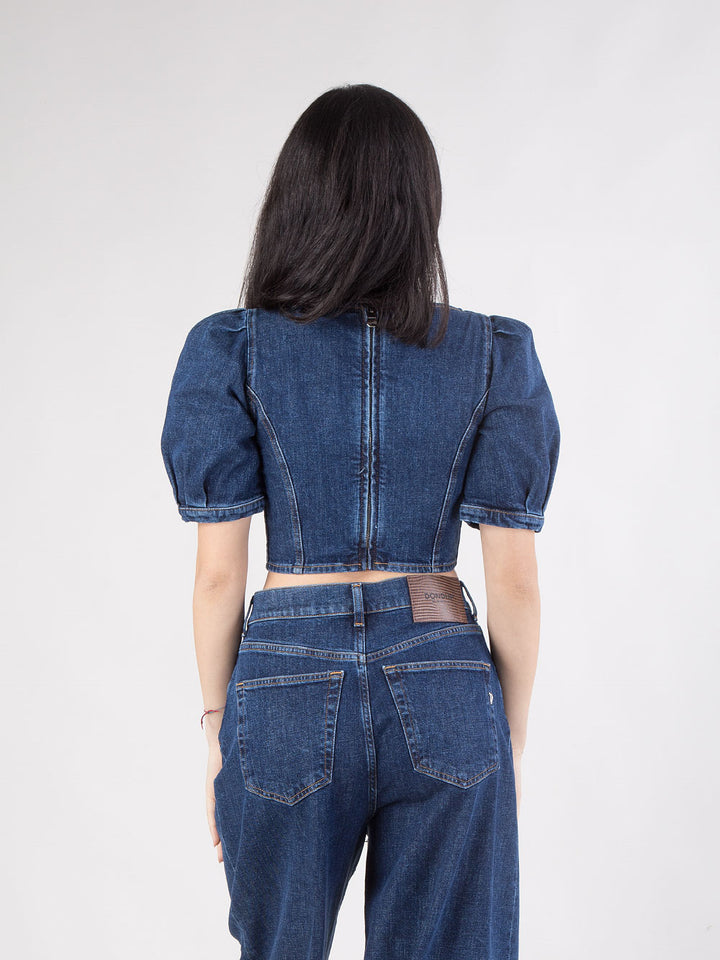 Top cropped denim