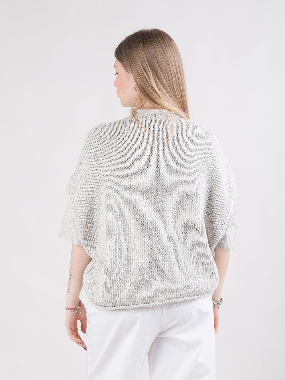 Poncho gilet boxy in cotone