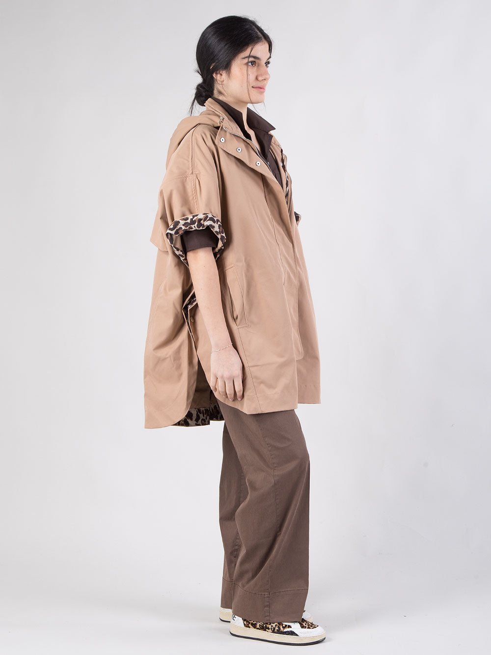 Cappa oversize con cappuccio