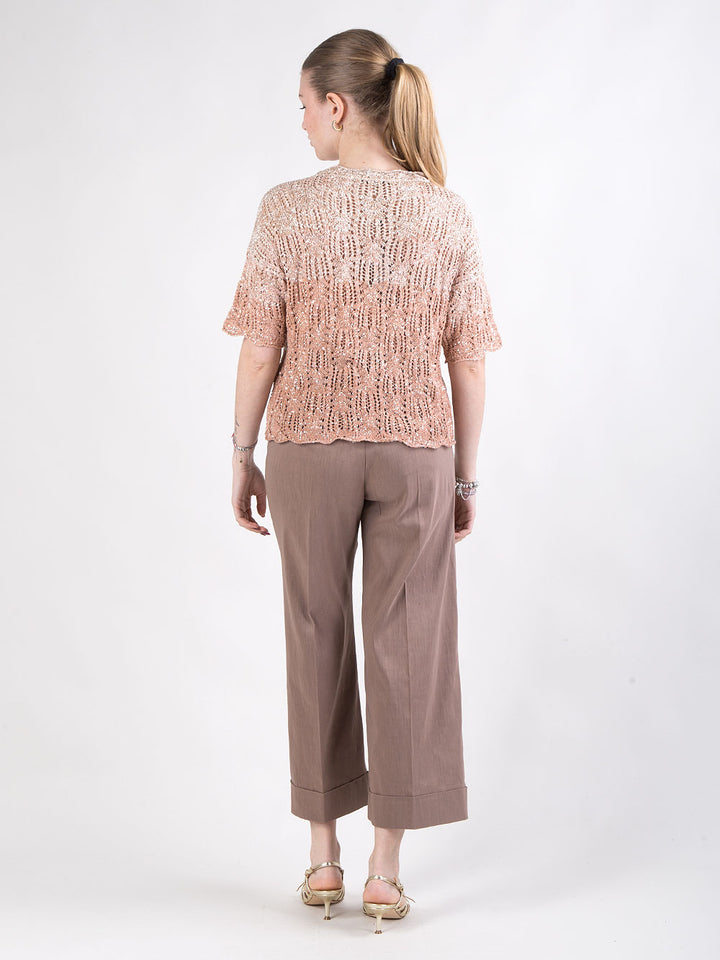 Pantalone palazzo in lino